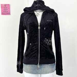 black bcbgmaxazria velour hoodie